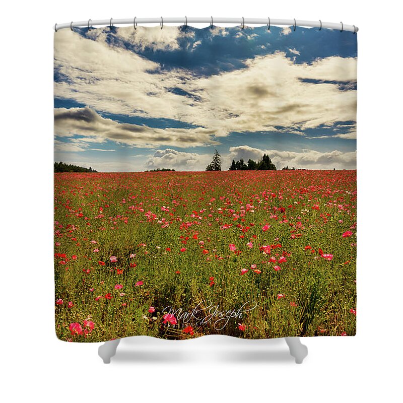 Flowers Shower Curtain featuring the photograph Oregon Field of Flowers by Mark Joseph