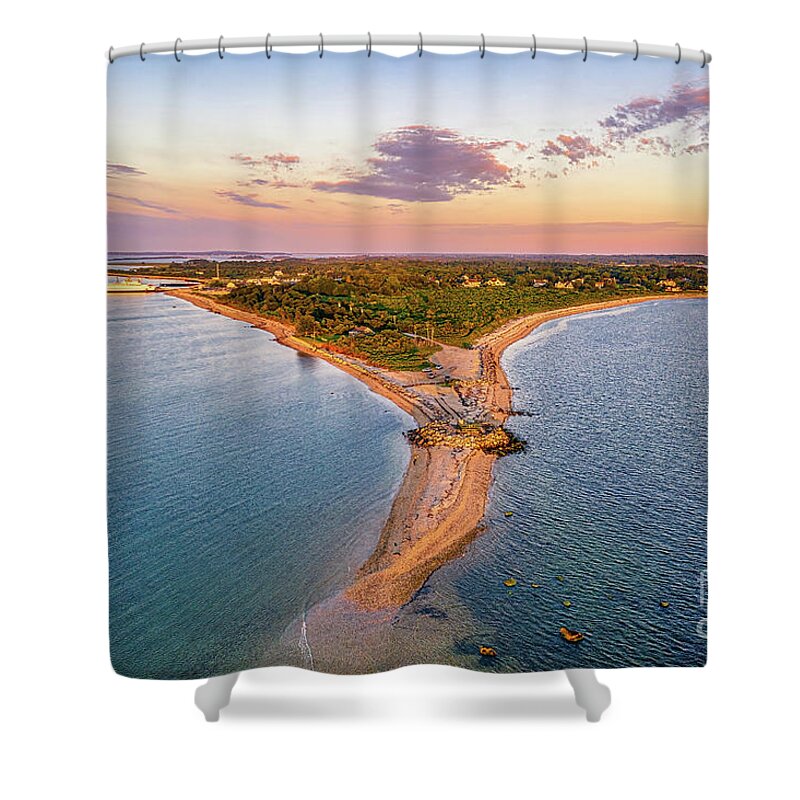 Long Island Shower Curtain featuring the photograph Orient Point at Sunrise by Sean Mills