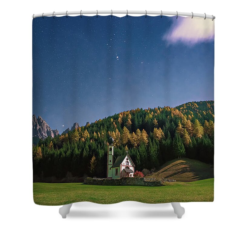 Santa Maddalena Shower Curtain featuring the photograph Orion by Elias Pentikis