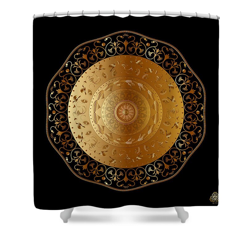 Mandala Shower Curtain featuring the digital art Ornativo Vero Circulus No 4204 by Alan Bennington