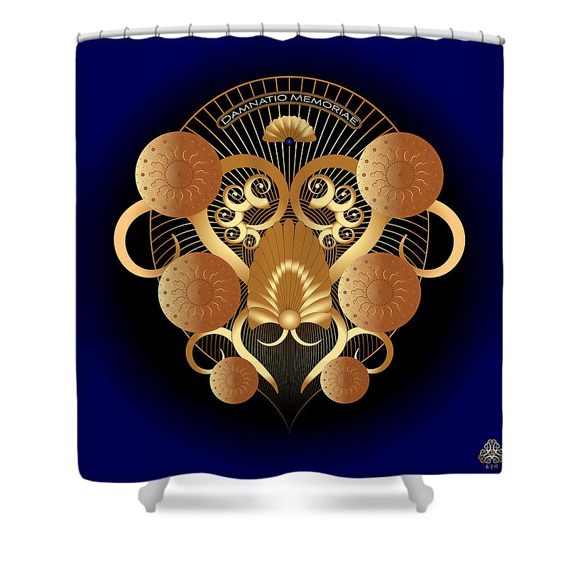 Mandala Graphic Design Shower Curtain featuring the digital art Ornativo Vero Circulus No 4232 by Alan Bennington