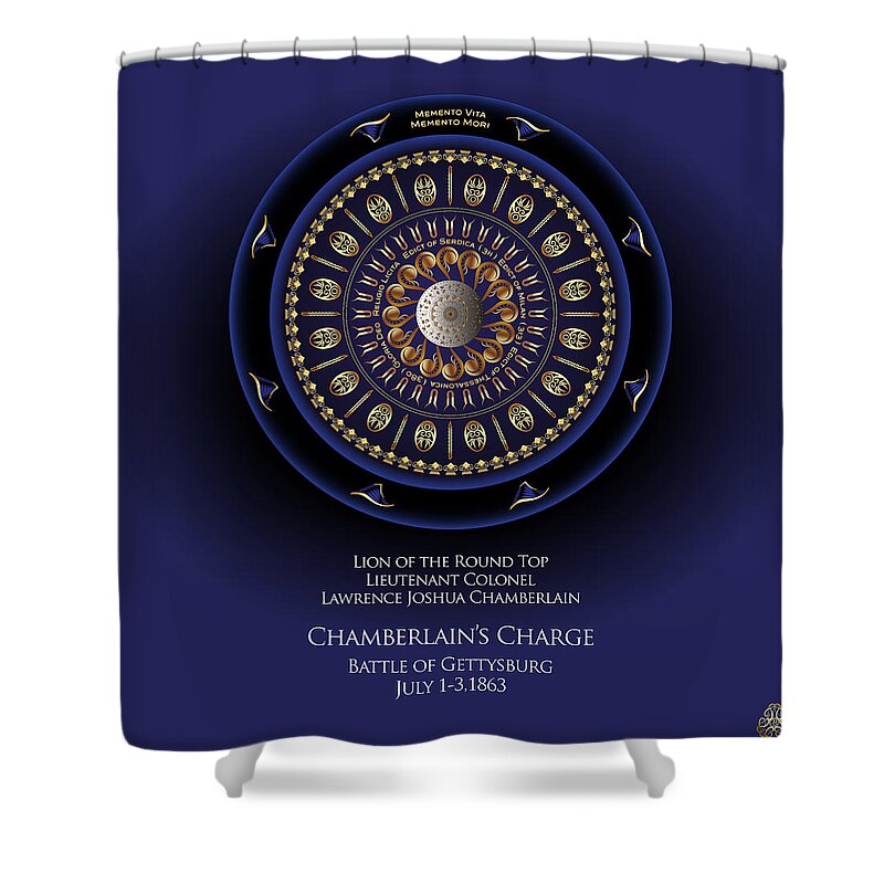 Mandala Graphic Shower Curtain featuring the digital art Ornativo Vero Circulus No 4233 by Alan Bennington