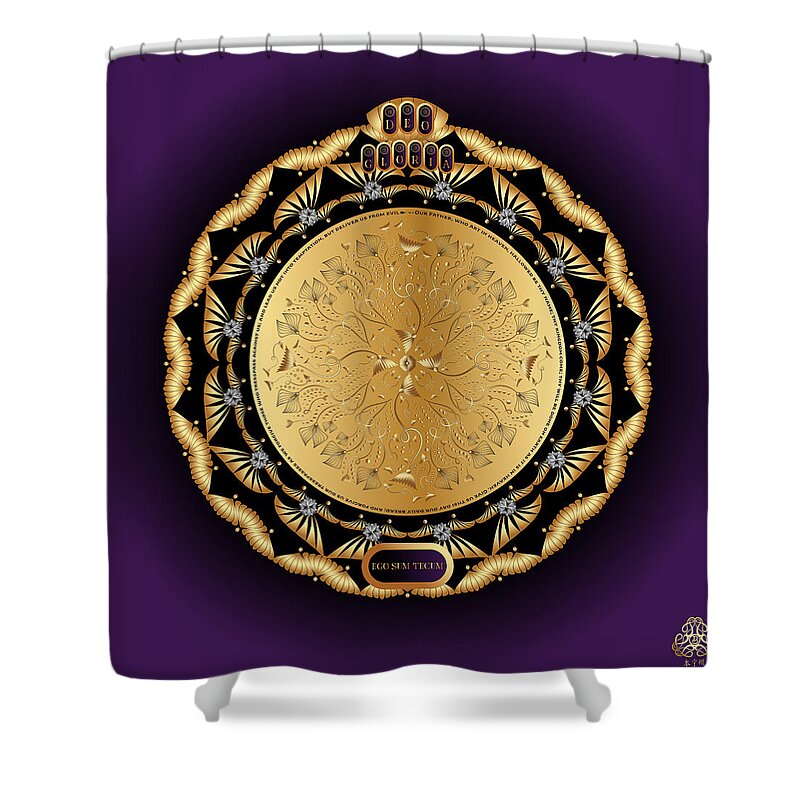 Mandala Graphic Design Shower Curtain featuring the digital art Ornativo Vero Circulus No 4247 by Alan Bennington