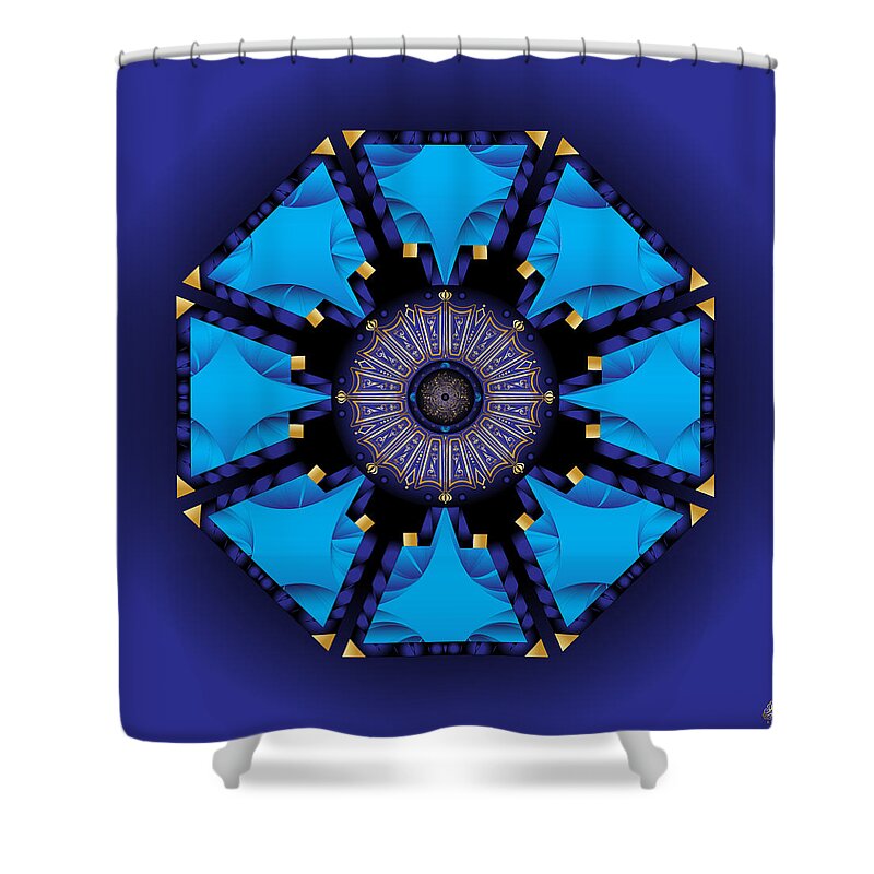 Mandala Graphic Shower Curtain featuring the digital art Ornativo Vero Circulus No 4248 by Alan Bennington