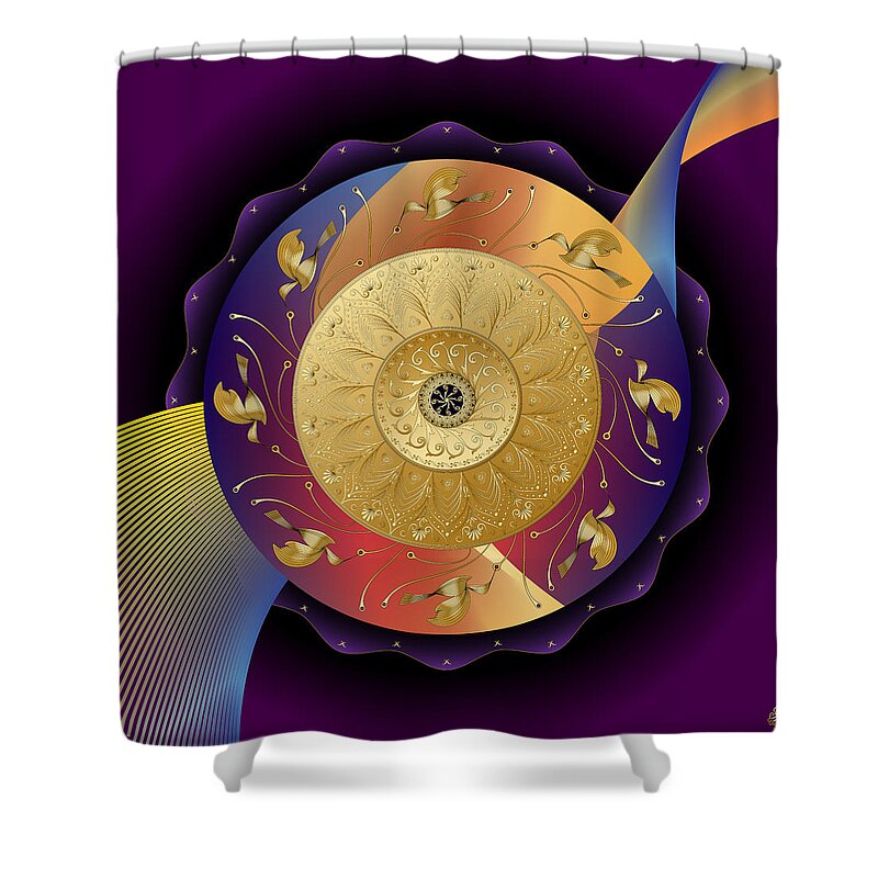 Mandala Graphic Shower Curtain featuring the digital art Ornativo Vero Circulus No 4258 by Alan Bennington