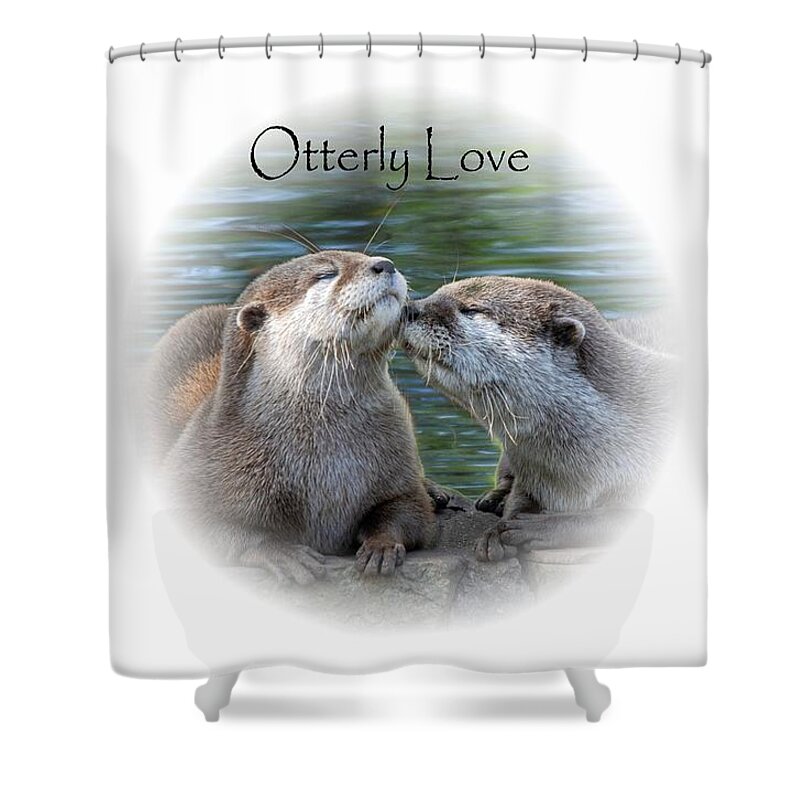 Otters Shower Curtain featuring the photograph Otterly Love by Gareth Parkes