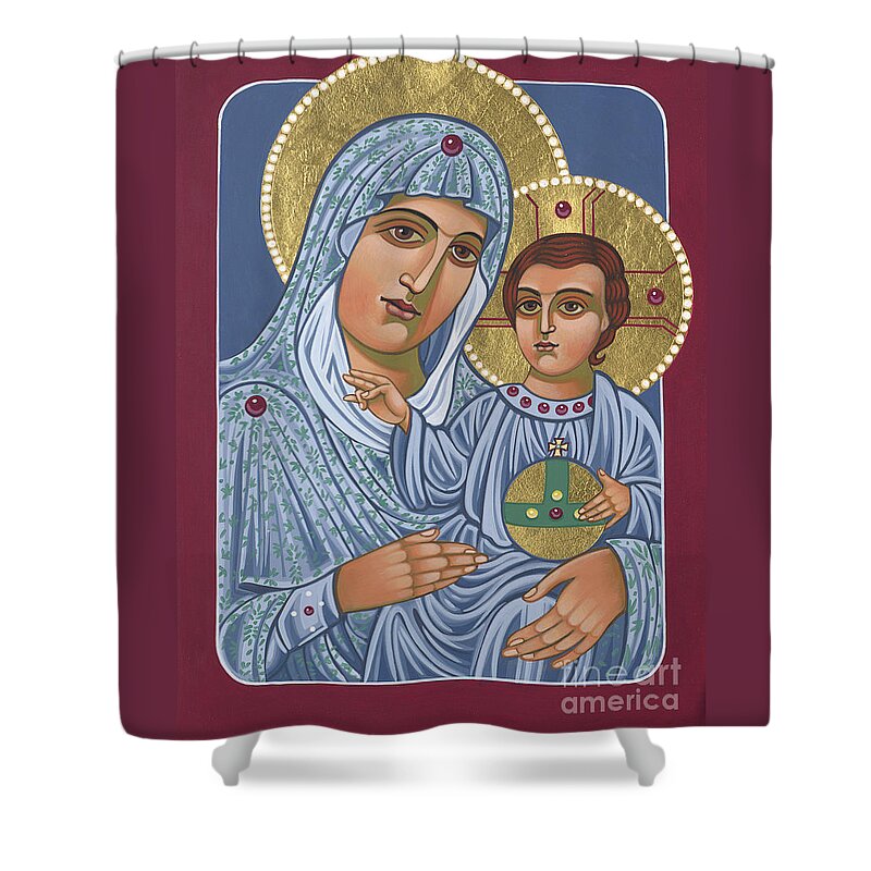 Our Lady Of Jerusalem Shower Curtain featuring the painting Our Lady of Jerusalem 305 by William Hart McNichols