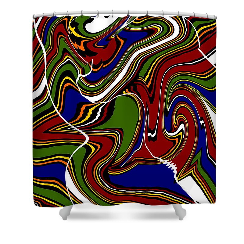 Boundaries Shower Curtain featuring the digital art Out of Bounds by Vallee Johnson