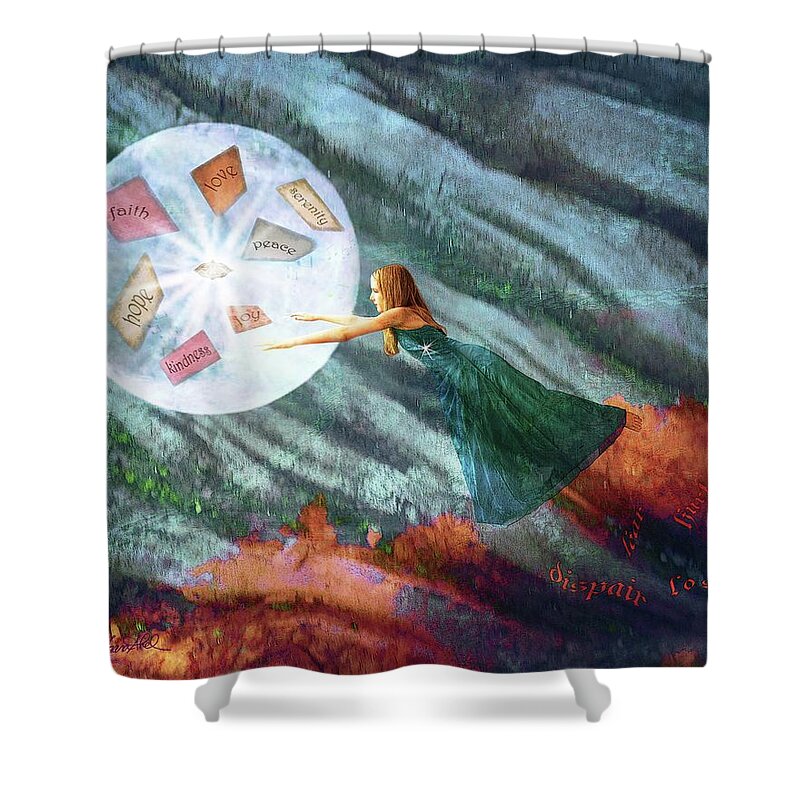 Spiritual Shower Curtain featuring the photograph Out of Darkness by Shara Abel