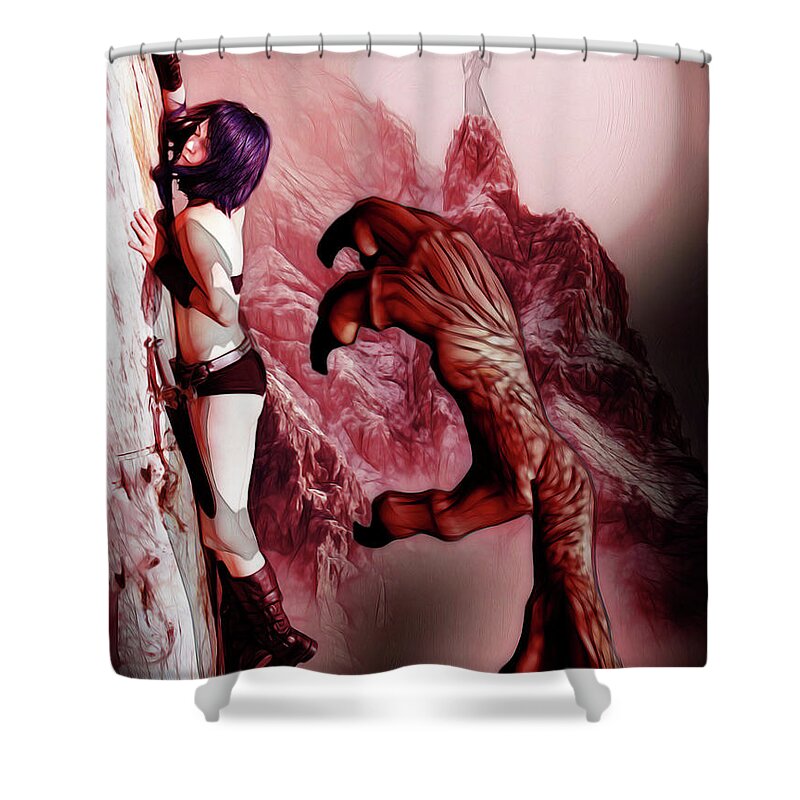 Fantasy Shower Curtain featuring the photograph Out of Reach by Jon Volden