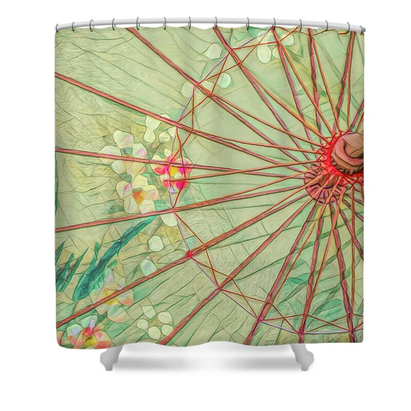 Umbrella Shower Curtain featuring the photograph Out Of The Rain by Kevin Lane