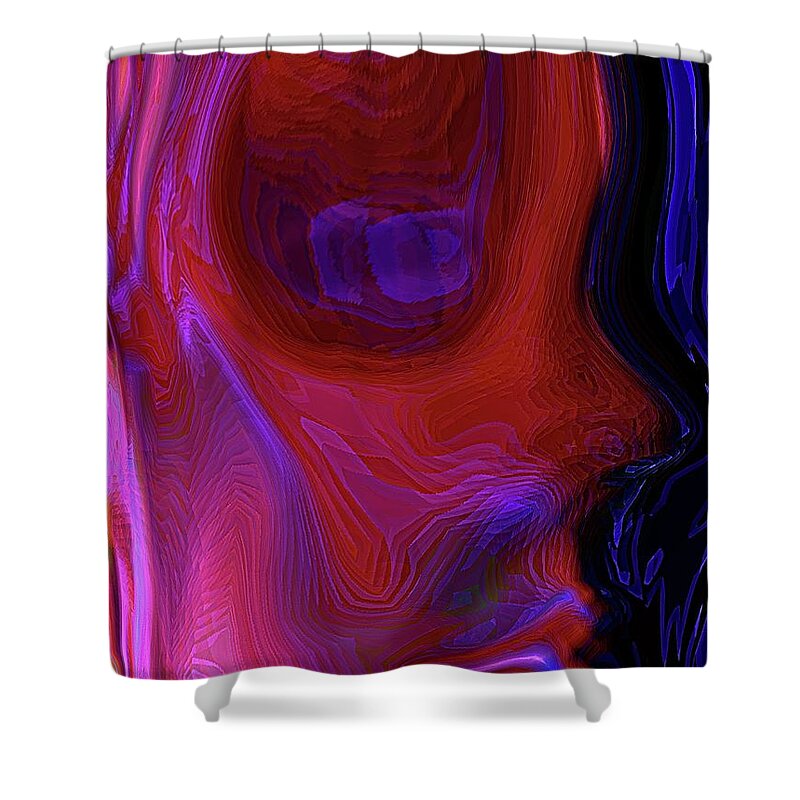 Tech Animated Future Shower Curtain featuring the digital art Outer Self by Glenn Hernandez