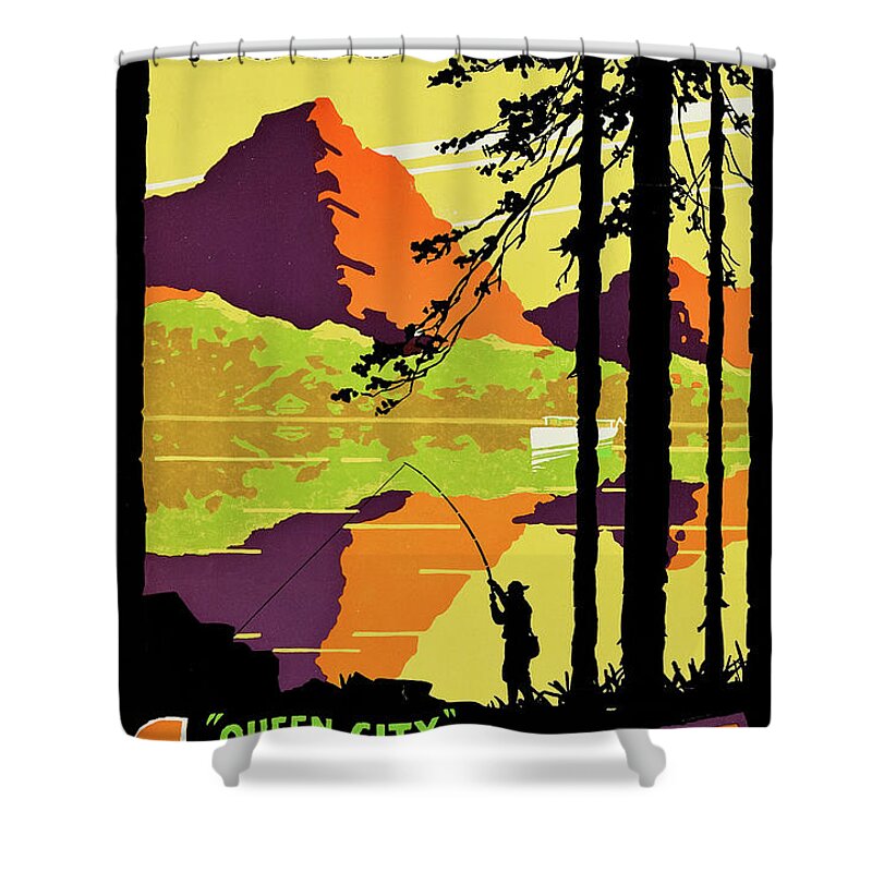 Ozark Shower Curtain featuring the digital art Ozark Mountains by Long Shot