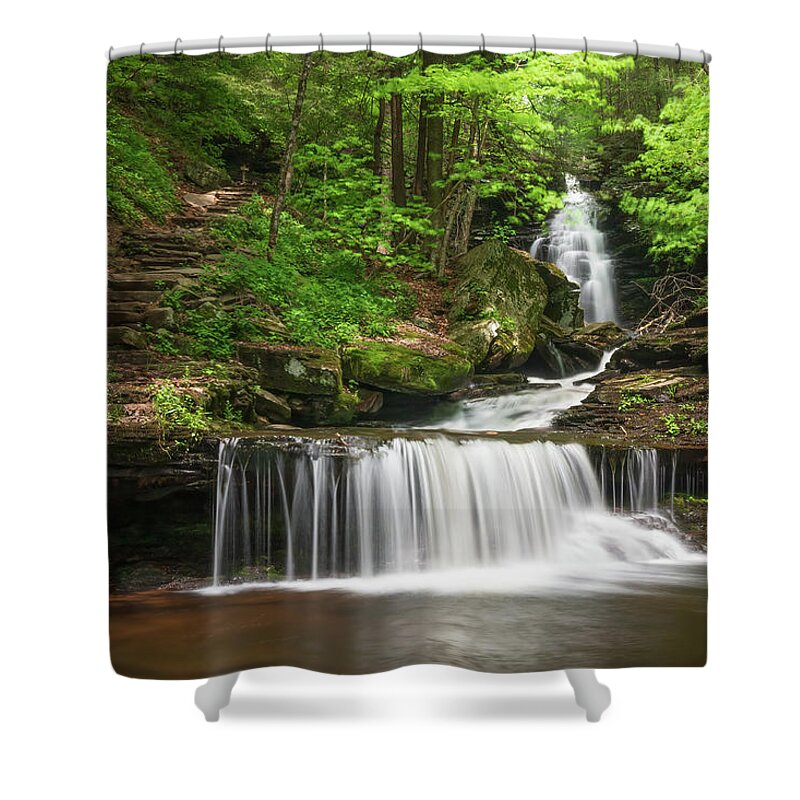 Ozone Shower Curtain featuring the photograph Ozone Falls at Ricketts Glen by Kristia Adams