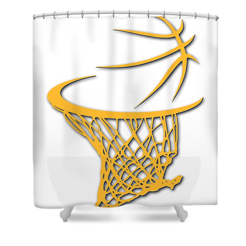 Pacers Basketball Hoop Shower Curtain by Joe Hamilton - Fine Art America