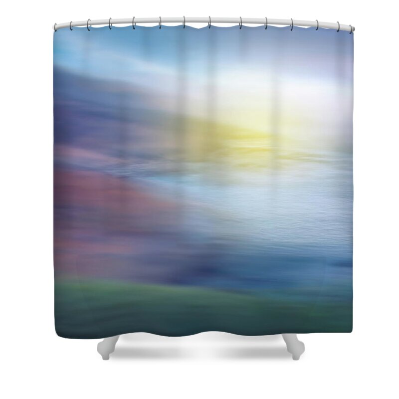 Photography Shower Curtain featuring the digital art Pacific Coast Mist by Terry Davis