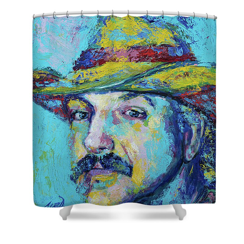 Pahl Cuba Shower Curtain featuring the painting PaHL by Robert FERD Frank