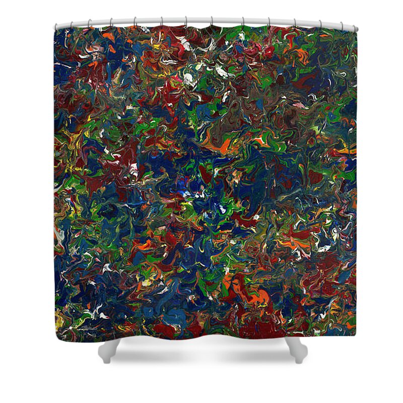 Abstract Shower Curtain featuring the painting Paint number 1 by James W Johnson