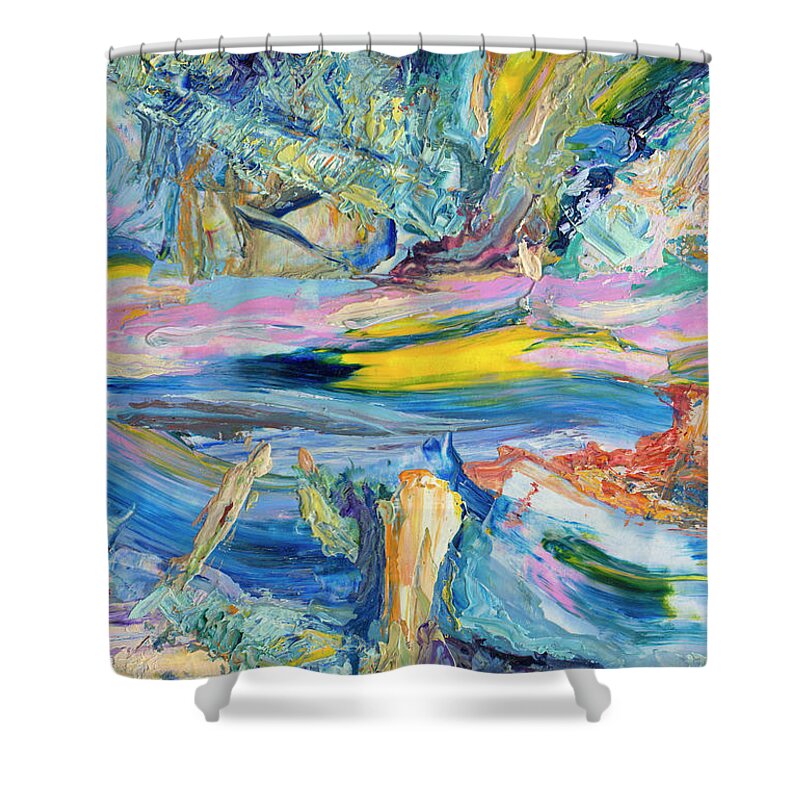 Abstract Shower Curtain featuring the painting Paint number 31 by James W Johnson