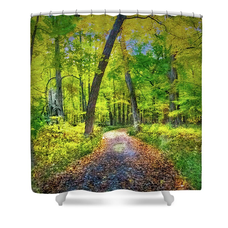 Painterly Photography Shower Curtain featuring the photograph Painted Forest by Jim Signorelli