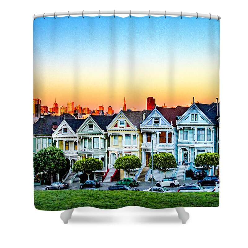 San Francisco Shower Curtain featuring the photograph Painted Ladies by Bill Gallagher