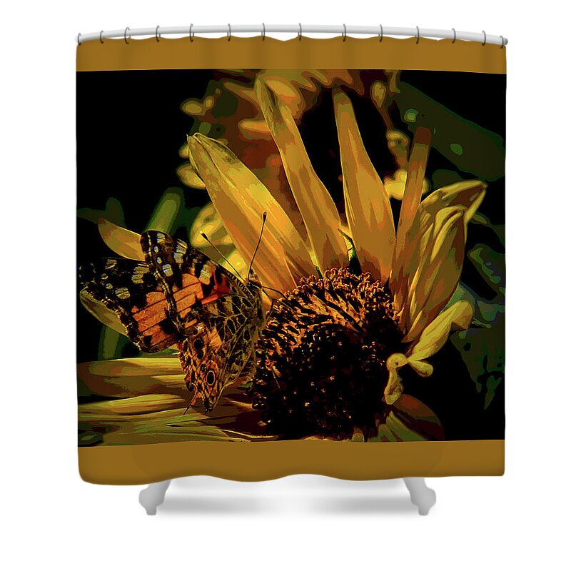 Butterfly Shower Curtain featuring the photograph A Beautiful Union by Laura Putman