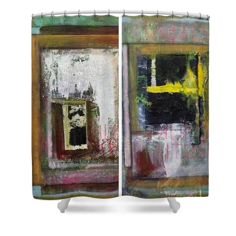  Shower Curtain featuring the painting Pairing by Try Cheatham