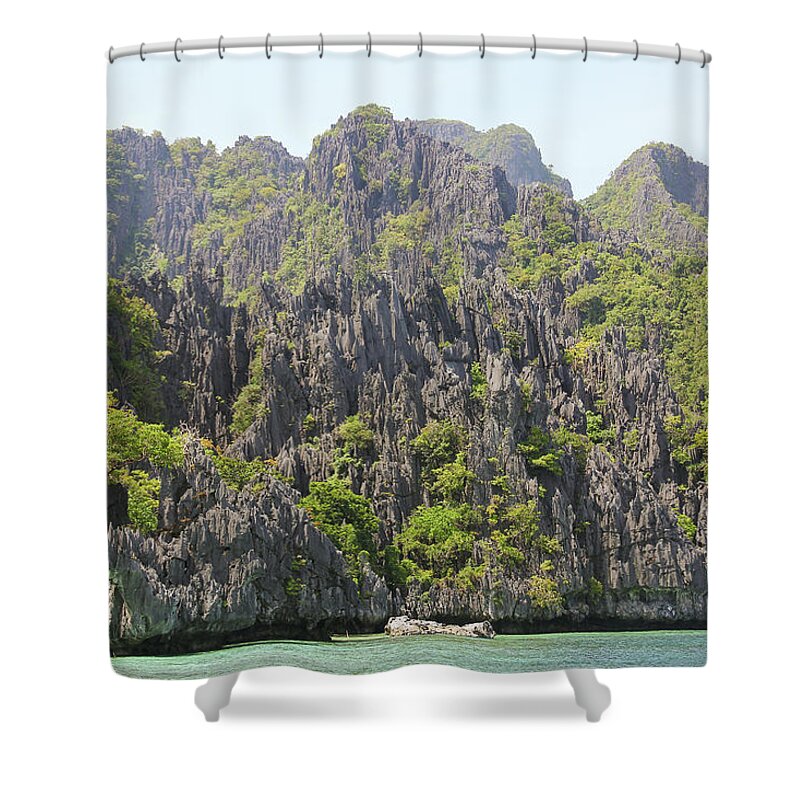 Palawan Shower Curtain featuring the photograph Palawan Karst Landscape by Josu Ozkaritz