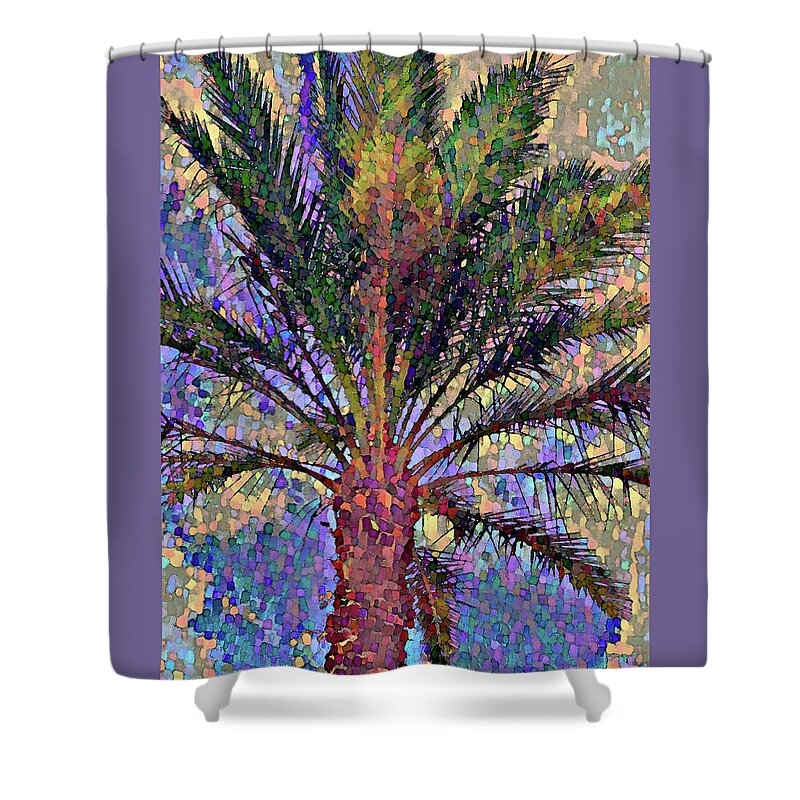 Palm Shower Curtain featuring the digital art Palm 902 by Corinne Carroll