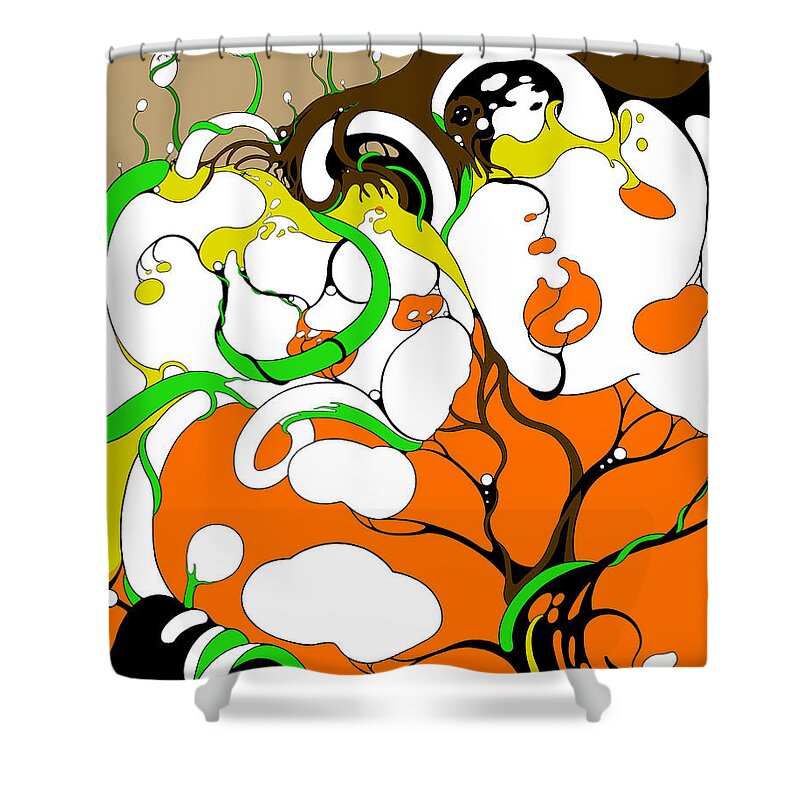 Vines Shower Curtain featuring the digital art Pandemic by Craig Tilley