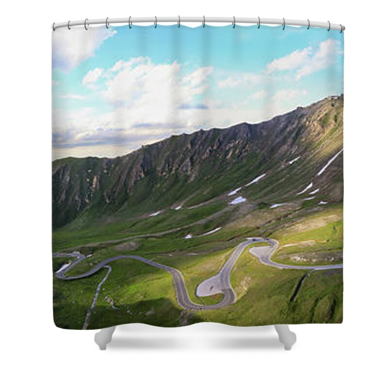 Alpine Shower Curtain featuring the photograph Grossglockner High Alpine Road by Vaclav Sonnek