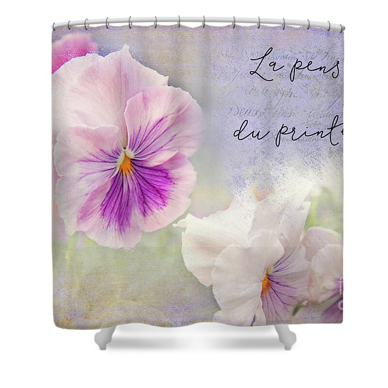 Pansy Shower Curtain featuring the photograph Pansy Time by Marilyn Cornwell