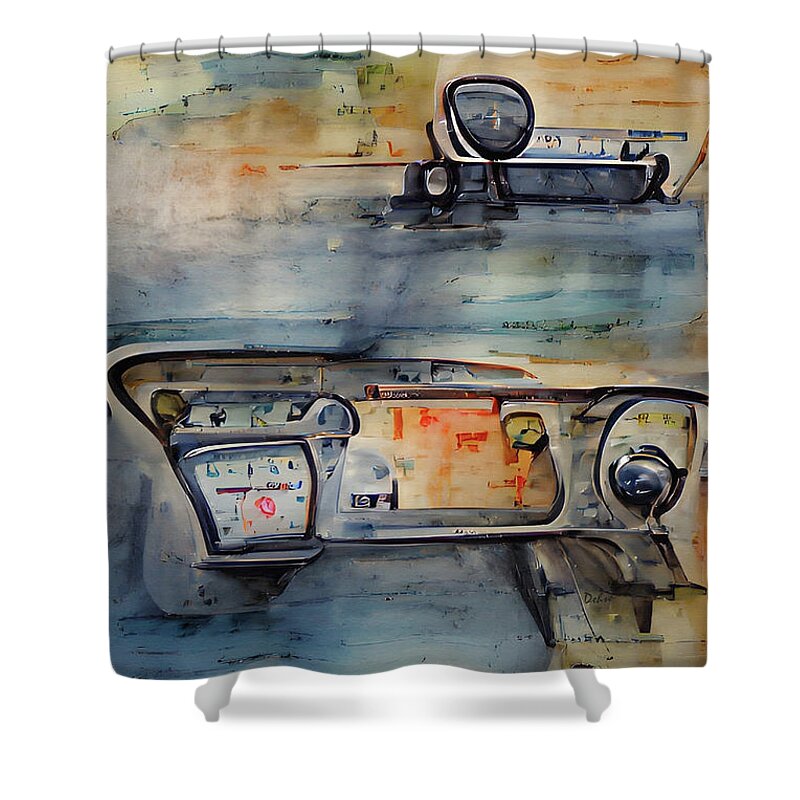 Paradise Shower Curtain featuring the painting Paradise by the Dashboard Light Abstract Watercolor by David Dehner