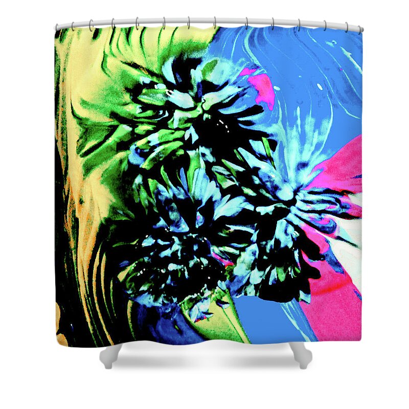 Flower Shower Curtain featuring the painting Paradise Flower by Anna Adams