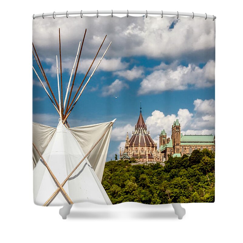 Ottawa Shower Curtain featuring the photograph Parallel Worlds in Canada by Tatiana Travelways