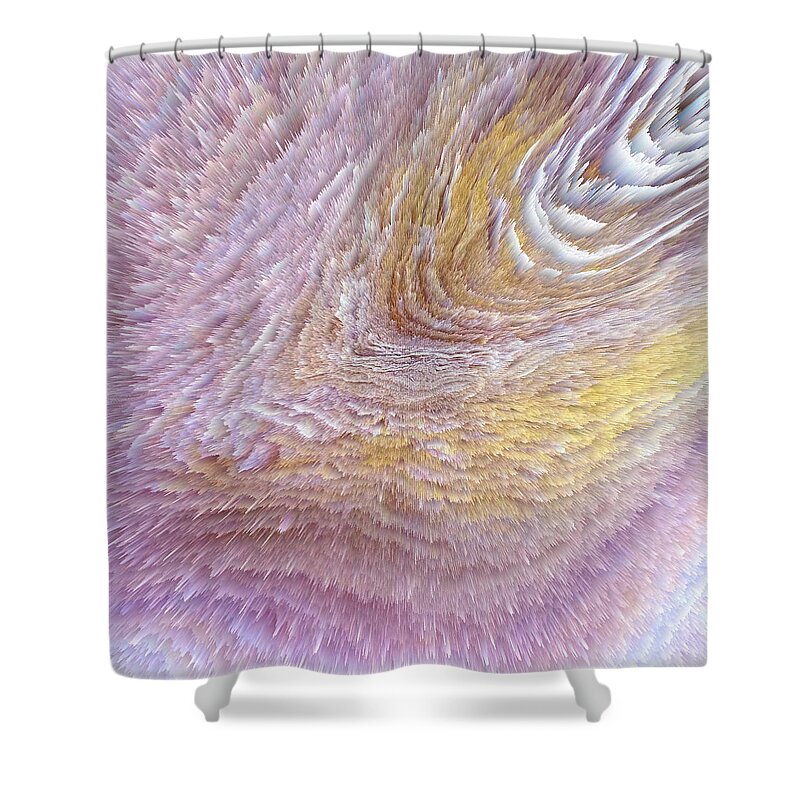Square Shower Curtain featuring the digital art PARFUME - Height-Map-3d by Themayart