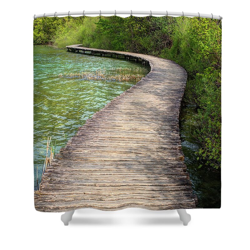 Attraction Shower Curtain featuring the photograph Pathway to Waterfalls 2 by Eggers Photography