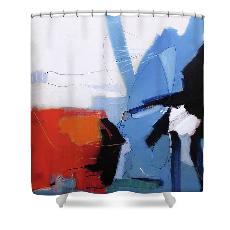 Patriot Shower Curtain featuring the painting Patriot by Chris Gholson