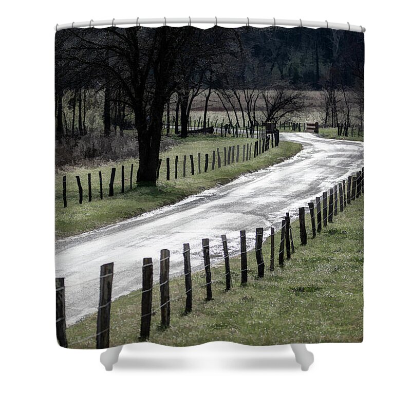Cades Shower Curtain featuring the photograph Patterns of Cades Cove by Douglas Wielfaert