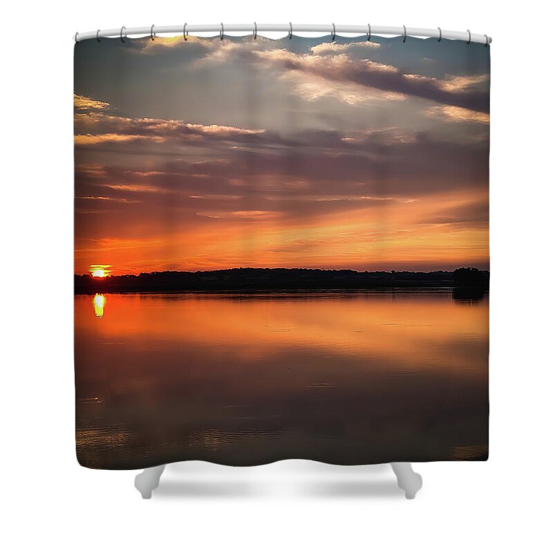 Dawn Shower Curtain featuring the photograph Peaceful Dawn by Pam Rendall