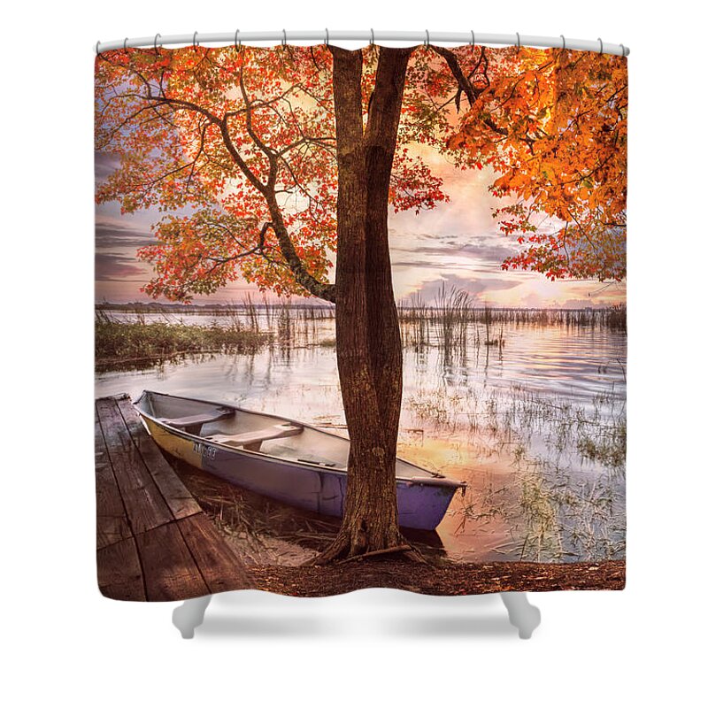 Carolina Shower Curtain featuring the photograph Peaceful Evening Float by Debra and Dave Vanderlaan
