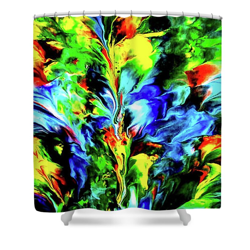 Peacock Shower Curtain featuring the painting Peacock2 by Anna Adams