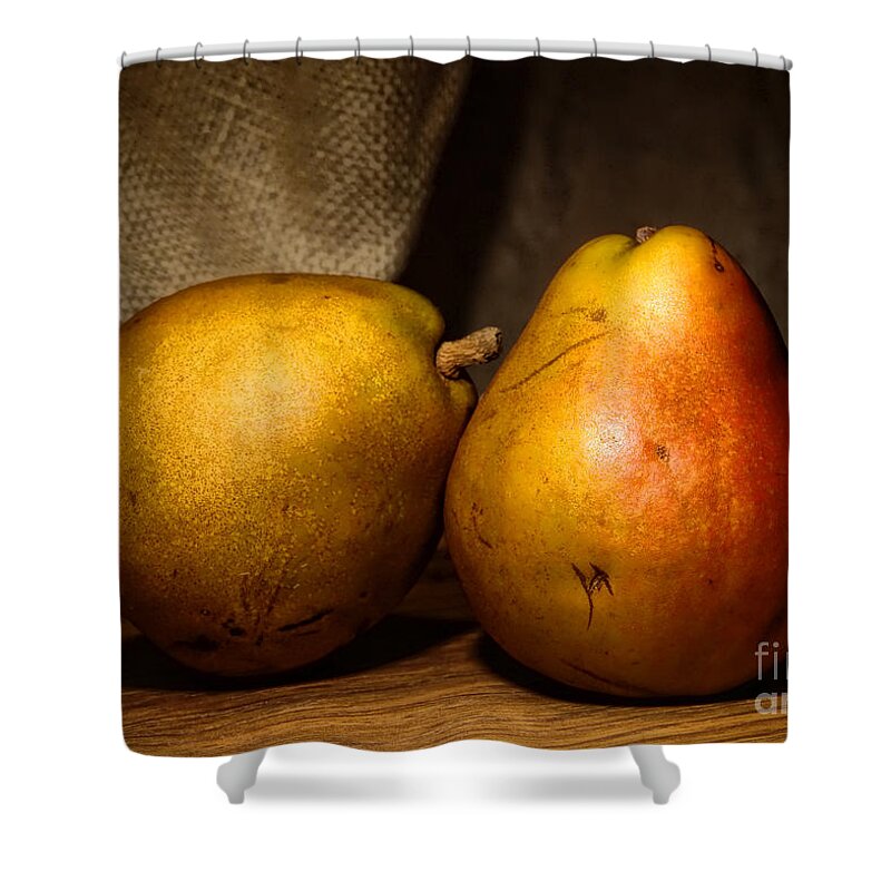 Pears Shower Curtain featuring the photograph Pears by Olivier Le Queinec