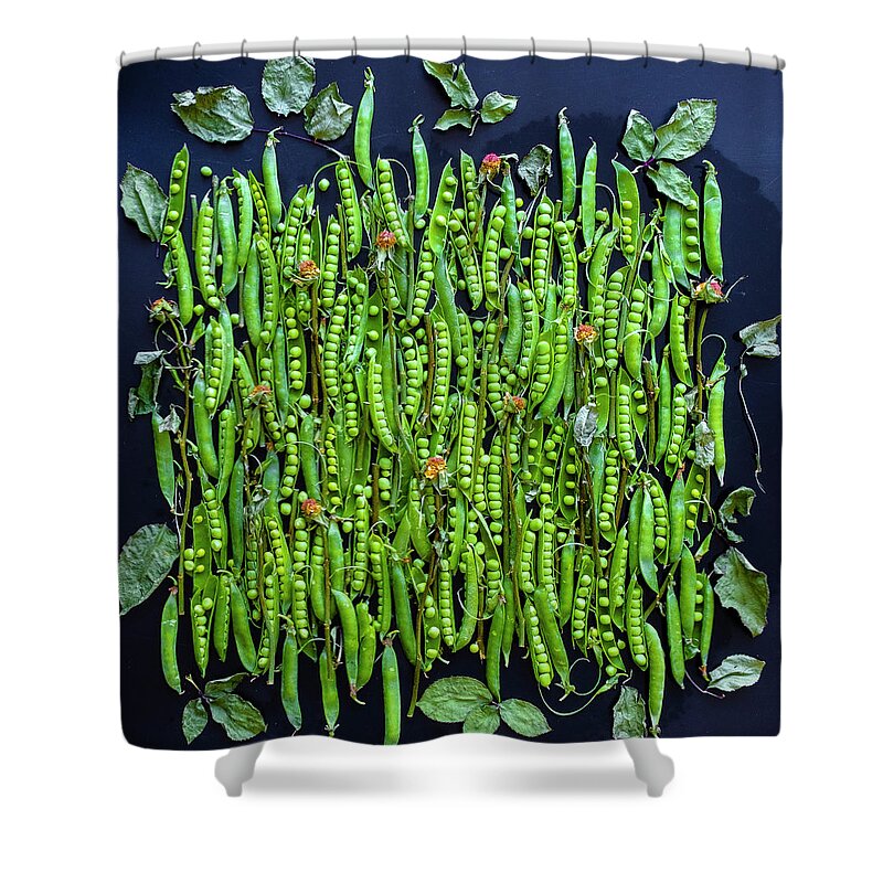 Peas On Earth Shower Curtain featuring the photograph Peas on Earth by Sarah Phillips