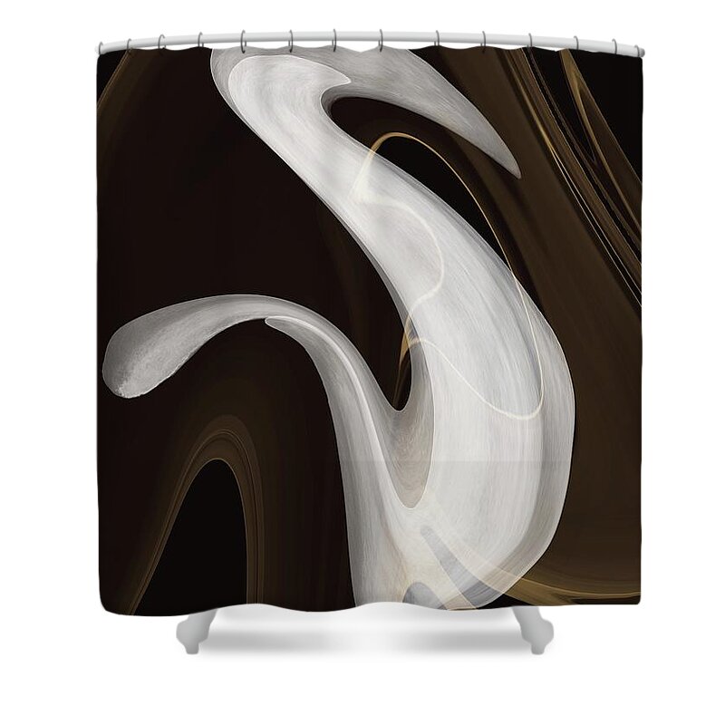  Shower Curtain featuring the digital art Pelican Dance by Michelle Hoffmann