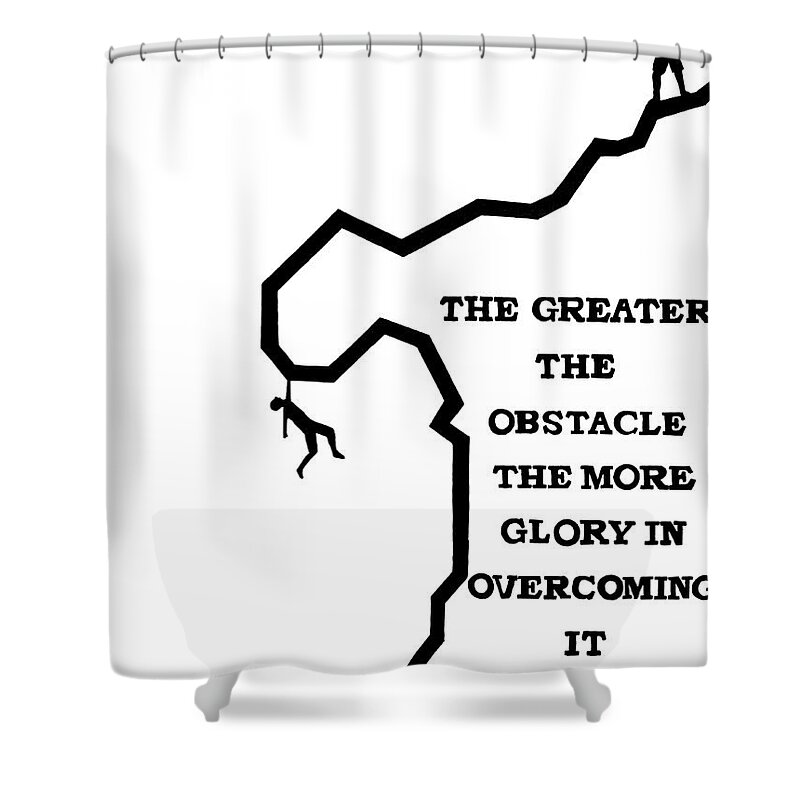 Quote Shower Curtain featuring the painting Perseverance by Jonathan A