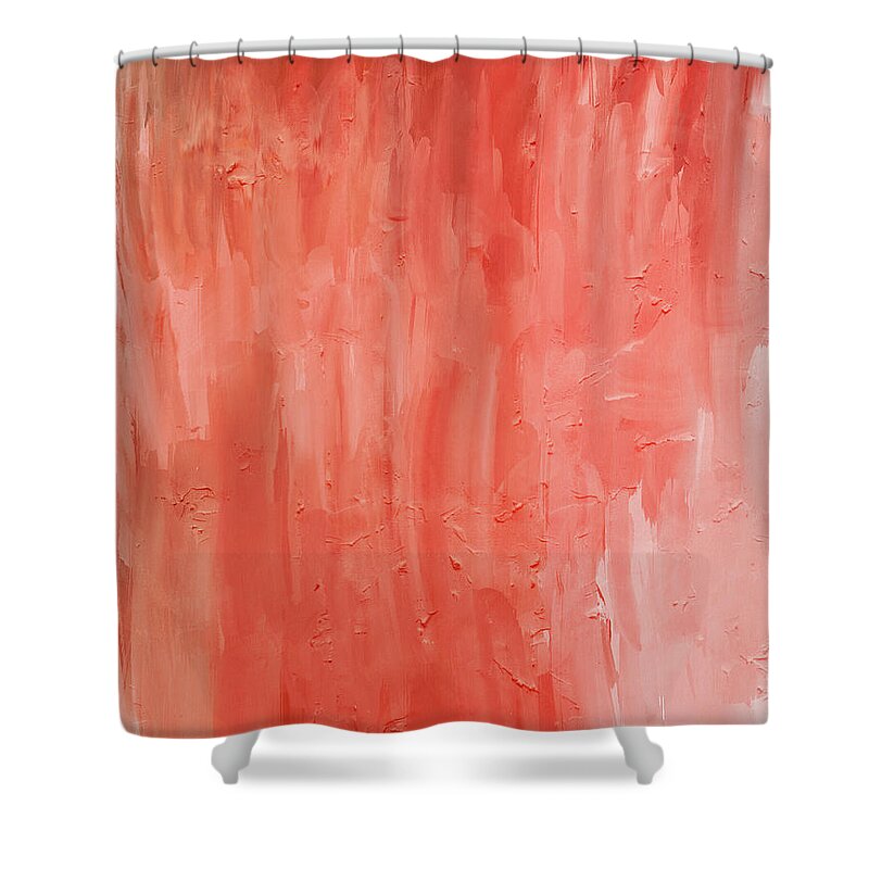 Abstract Shower Curtain featuring the mixed media Petals- Art by Linda Woods by Linda Woods