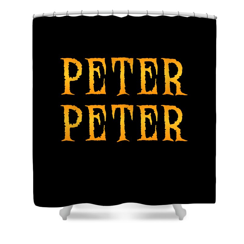 Funny Shower Curtain featuring the digital art Peter Peter Pumpkin Eater Costume by Flippin Sweet Gear