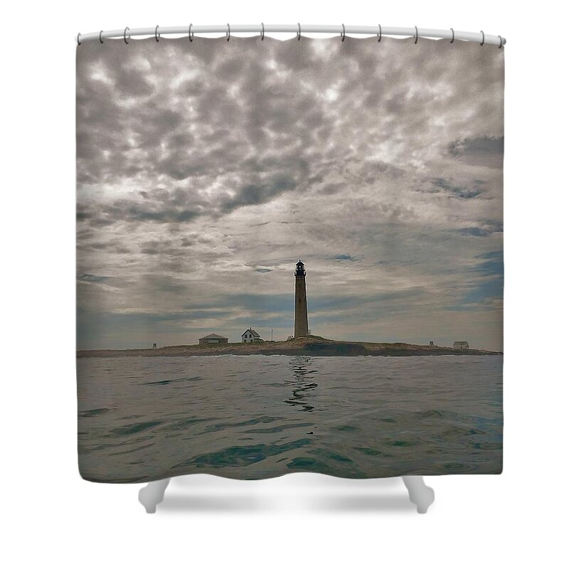 - Petit Manan Lighthouse - Maine Shower Curtain featuring the photograph - Petit Manan Lighthouse - Maine by THERESA Nye