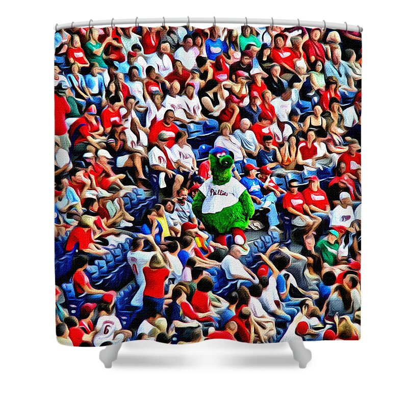 Alicegipsonphotographs Shower Curtain featuring the photograph Phanatic In The Crowd by Alice Gipson